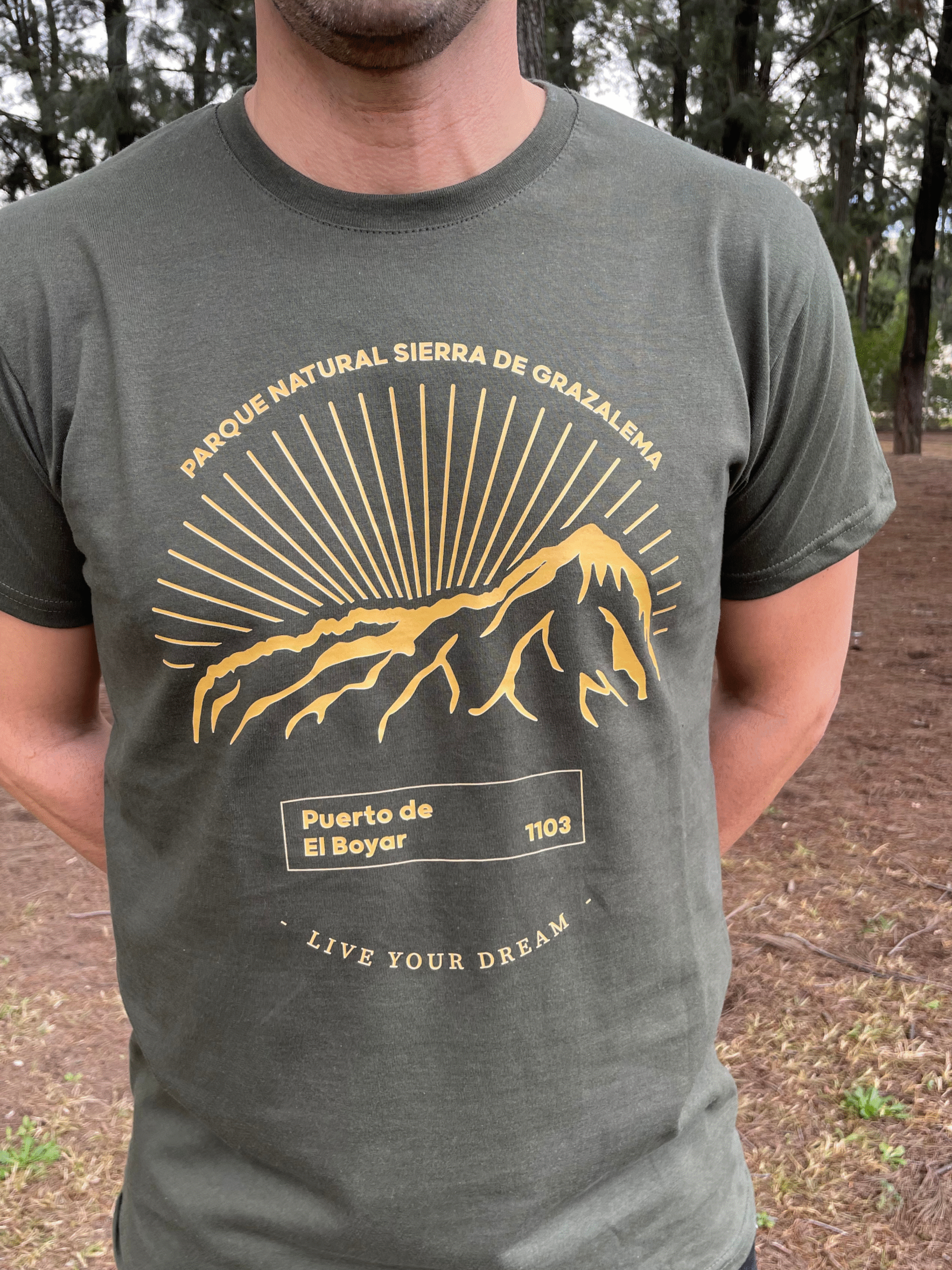 LIVE YOUR DREAMS CAMISETA CASUAL “BOYAR” KHAKI - Imagen 2