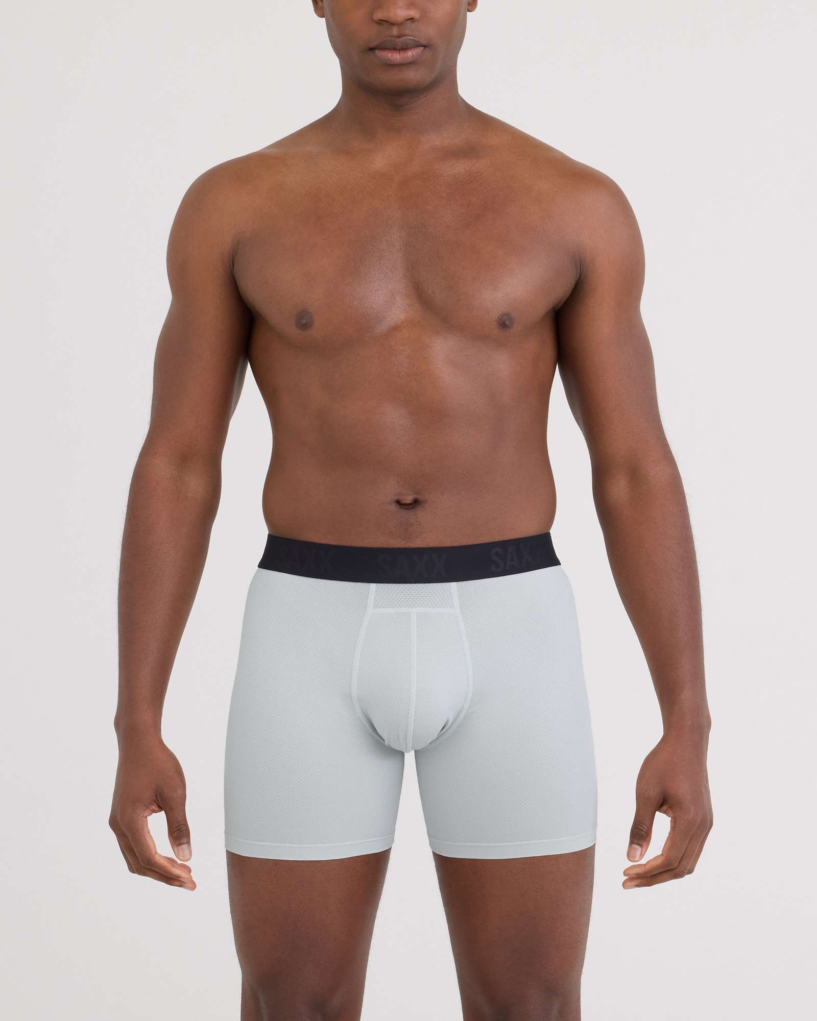 SAXX BOXER DEPORTIVO SMOOTH FLEX LIGHT COMPRESSION PEARL GREY - Imagen 2