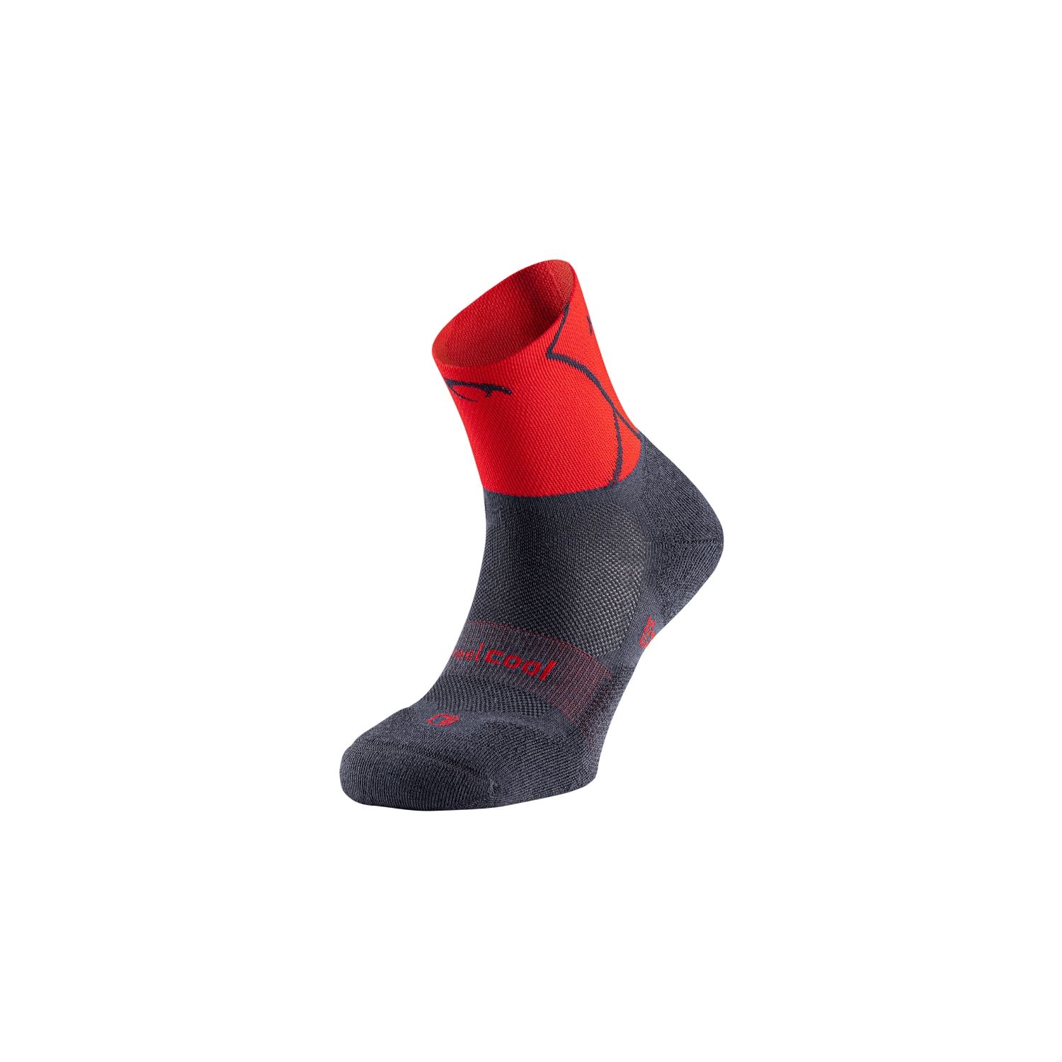 LURBEL CALCETIN RUNNING TRACK FOUR GRIS MARENGO / ROJO