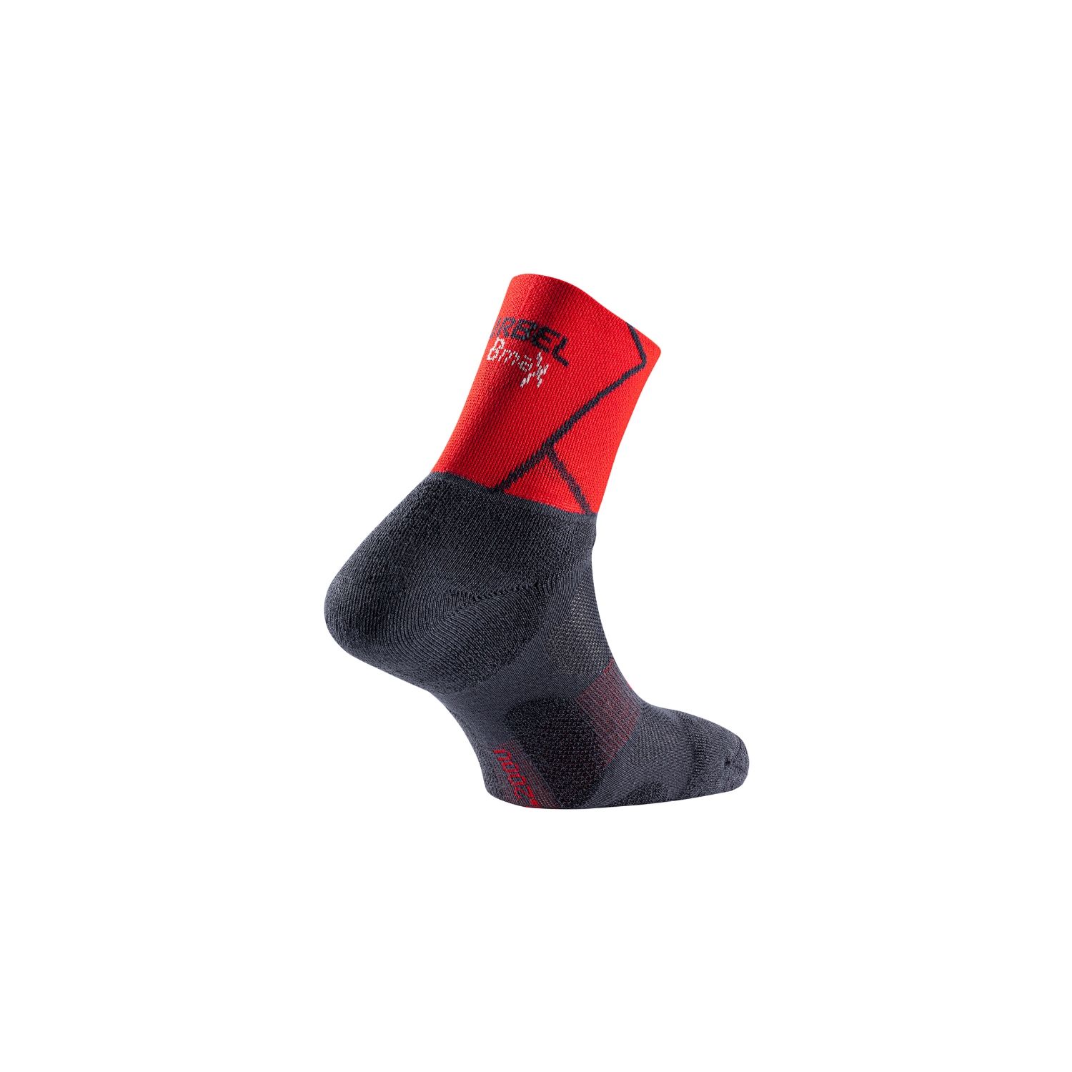 LURBEL CALCETIN RUNNING TRACK FOUR GRIS MARENGO / ROJO - Imagen 2